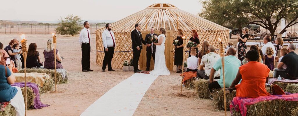The best outdoor wedding venue in Las Vegas at the Camel Safari